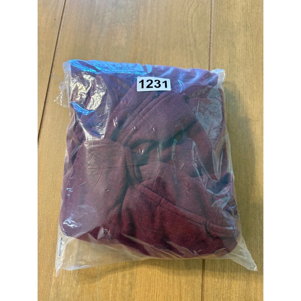 J. Jill Fit Tunic Hoodie Women Small Petite Burgundy Cotton Modal Activewear Top - Picture 11 of 11